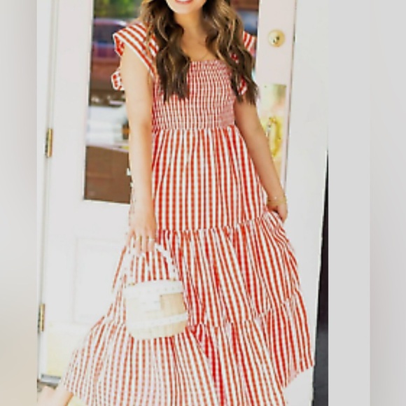 Buddy Love Dresses & Skirts - Buddy‎ Love Red/White Checked Maxi